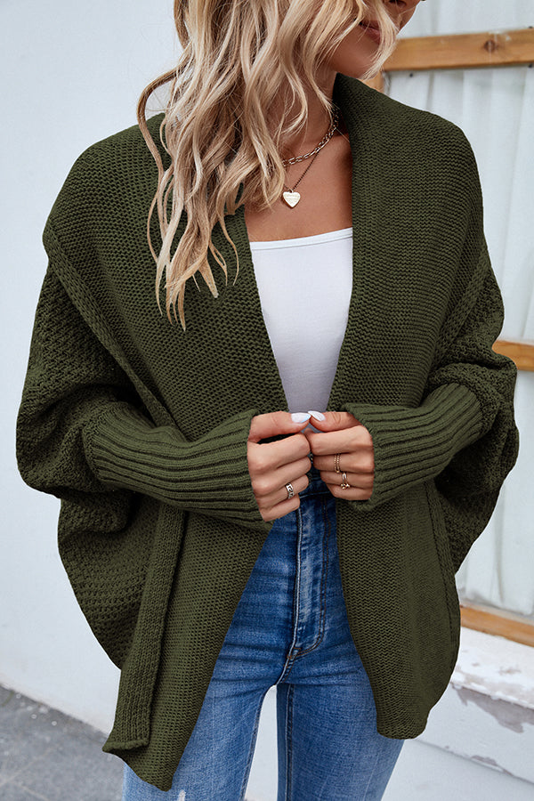 WW | Eleganter Herbst Strickcardigan mit Dolmanärmeln für Frauen