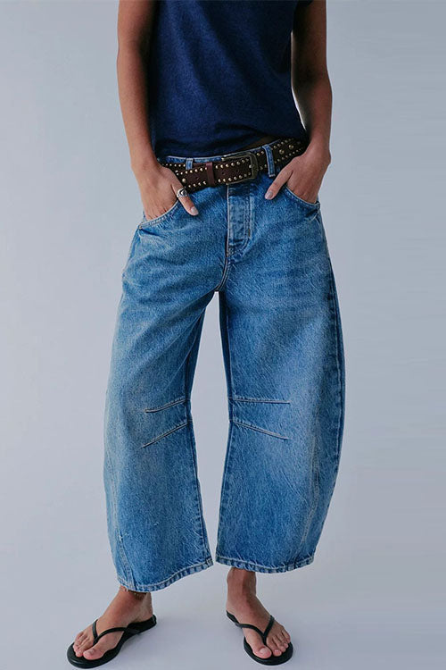 W&W Mode | Rosiedress Mid Rise Barrel Leg Jeans