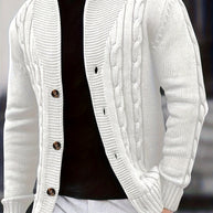 WW | Zopfstrickjacke mit Knöpfen