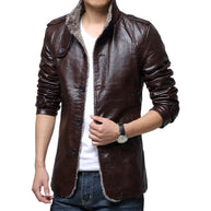 WW | herren lederjacke mit fleecefutter