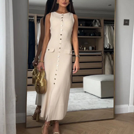 Sophia™ - Elegantes Ärmelloses Strickkleid