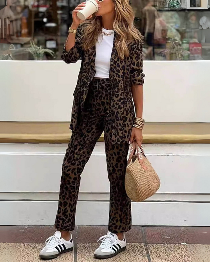 W&W Mode | Elegantes Satz Mit Leopardenmuster