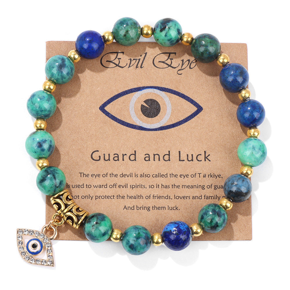 Perlenarmband mit Blatt-, Herz- und Sternmotiven