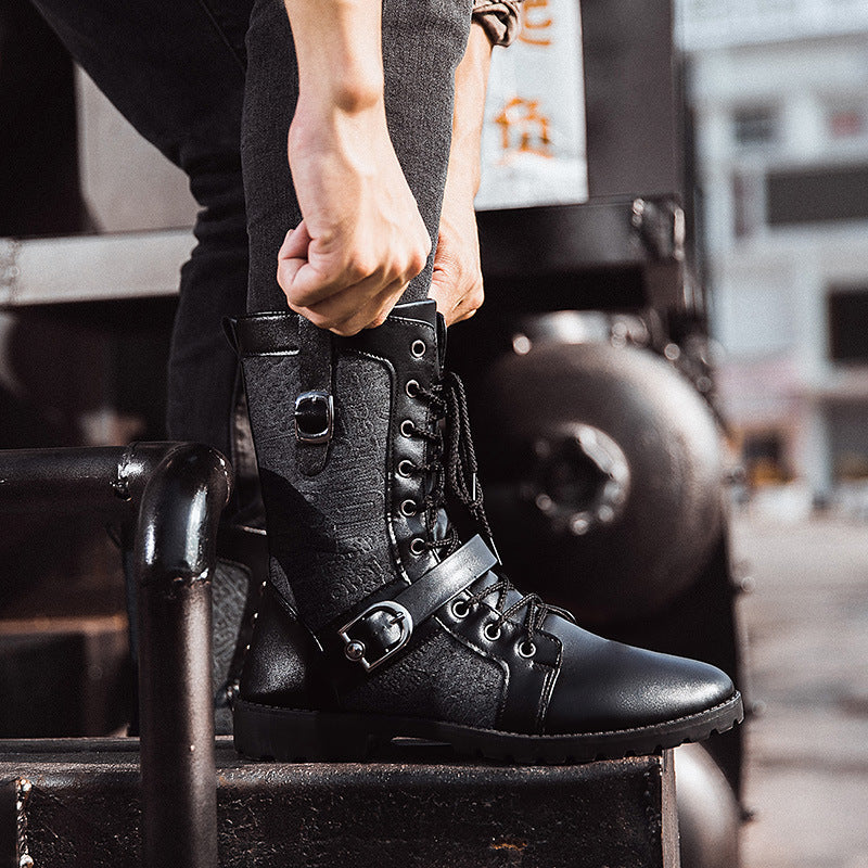WW | Trendige Herren Cowboystiefel Im Koreanischen Stil