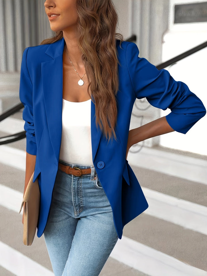 W&W Mode | Stilvolle Herbst Klassische Business Blazer mit Seitentaschen für Frauen