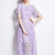 WW | Elegantes Spitzenkleid Midi-Länge