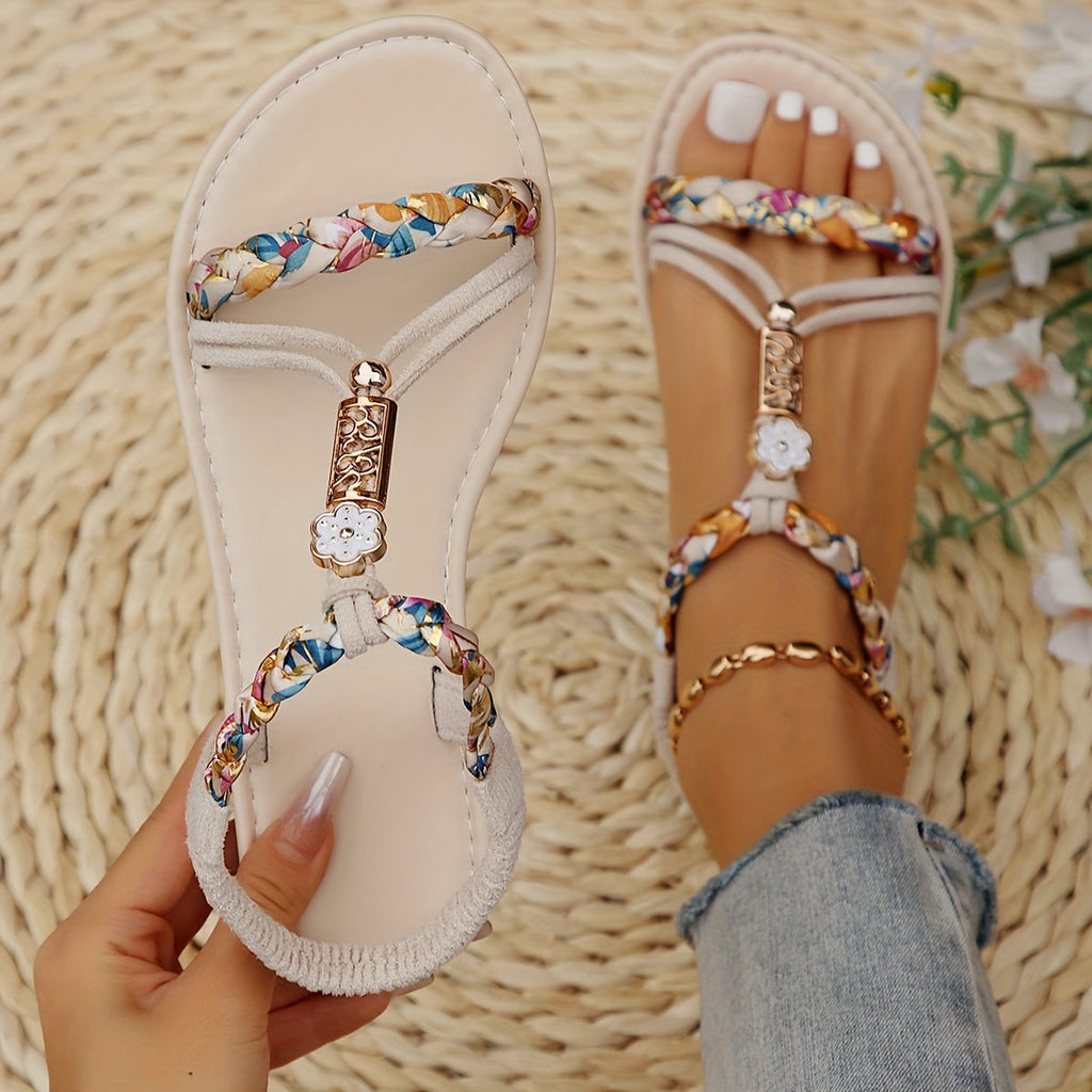 WW | Geflochtene Elastische Träger, Leichte Rutschfeste Ferienschuhe