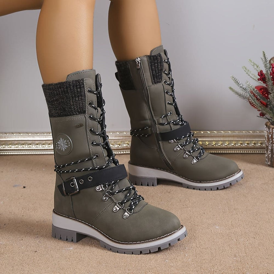W&W - Elegante Gestrickte Thermo-Stiefel