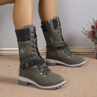 W&W - Elegante Gestrickte Thermo-Stiefel