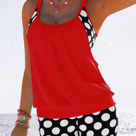WW | Badeanzug Tanktop mit Polka Dot Boxer