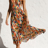 Buntes Midikleid