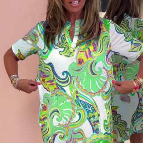 WW | Weites Kleid Mit 3d Druck