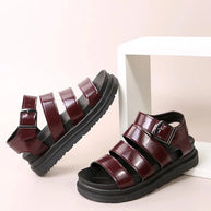 WW | Sandals with buckle and platform with open toes