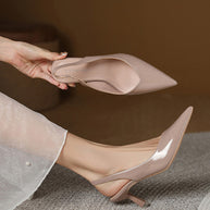 WW | Einfarbige, Temperamentvolle High Heels mit Spitzer Zehenpartie