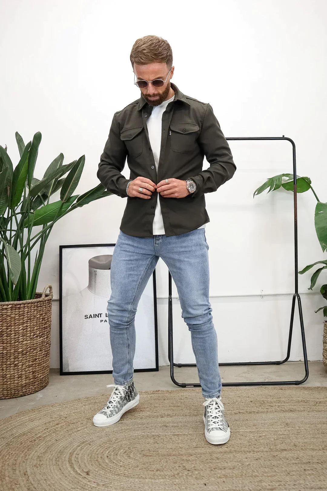 W&W Mode | Premium-Jacke mit Knopfverschluss für Herren | Stylische und bequeme Jacke