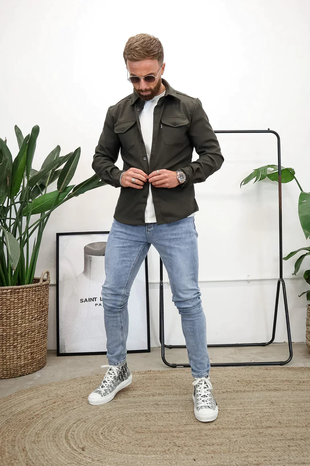 WW | Premium-Jacke mit Knopfverschluss für Herren | Stylische und bequeme Jacke