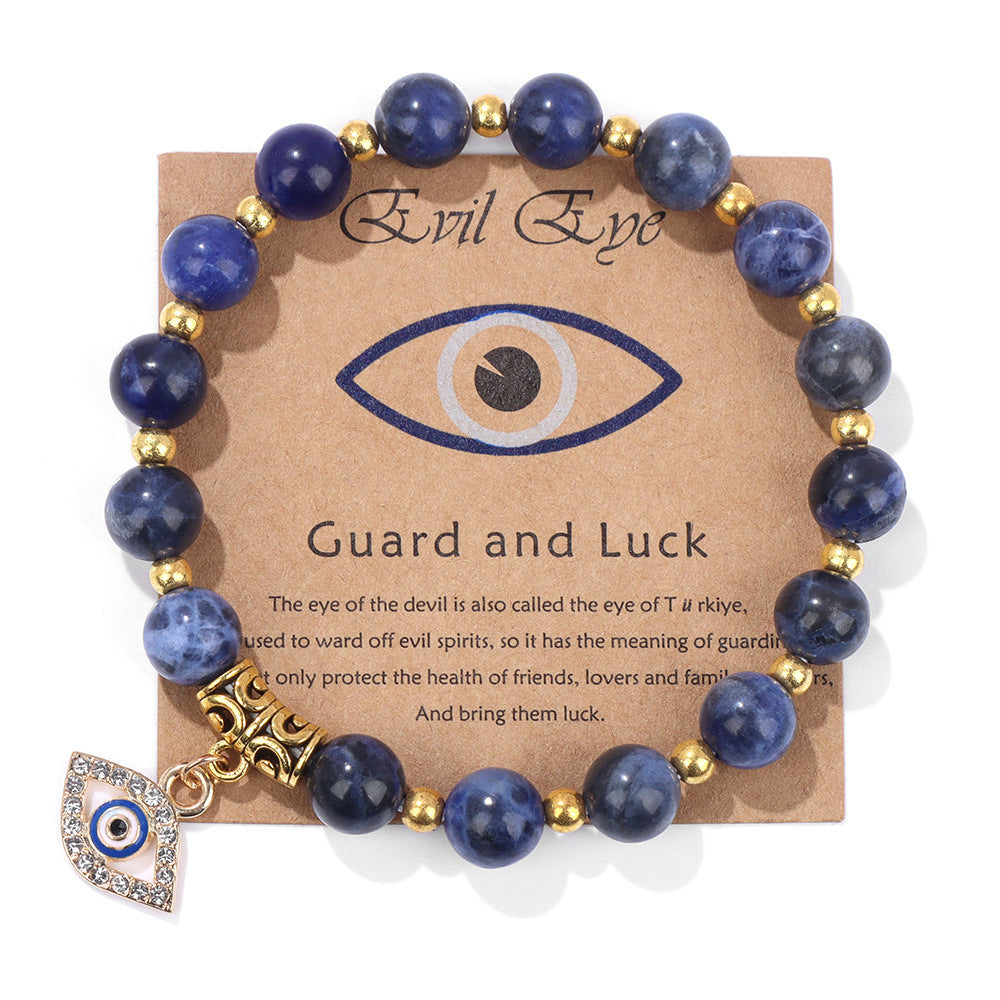 Perlenarmband mit Blatt-, Herz- und Sternmotiven