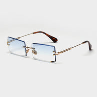 WW | Modische Rechteckige Sonnenbrille Im Retro Stil