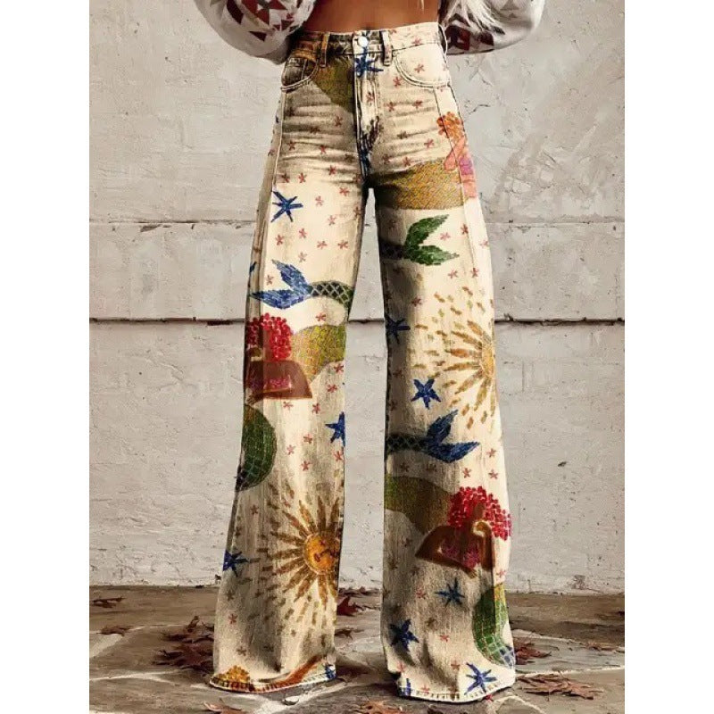 WW | Hohe Taillierte Weite Hose Aus Premium Vegan Denim