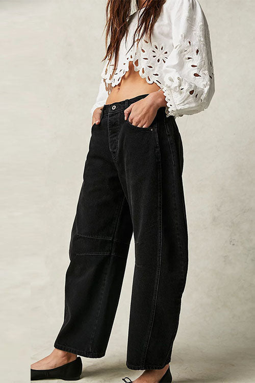 W&W Mode | Rosiedress Mid Rise Barrel Leg Jeans