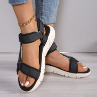WW | Damen Sandalen: Farbblock, Rutschfest, Elegant, Leicht, Outdoor, Sommer