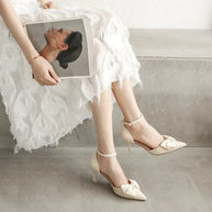 WW | Pumps für Damen mit Schleife und Spitzenabsatz