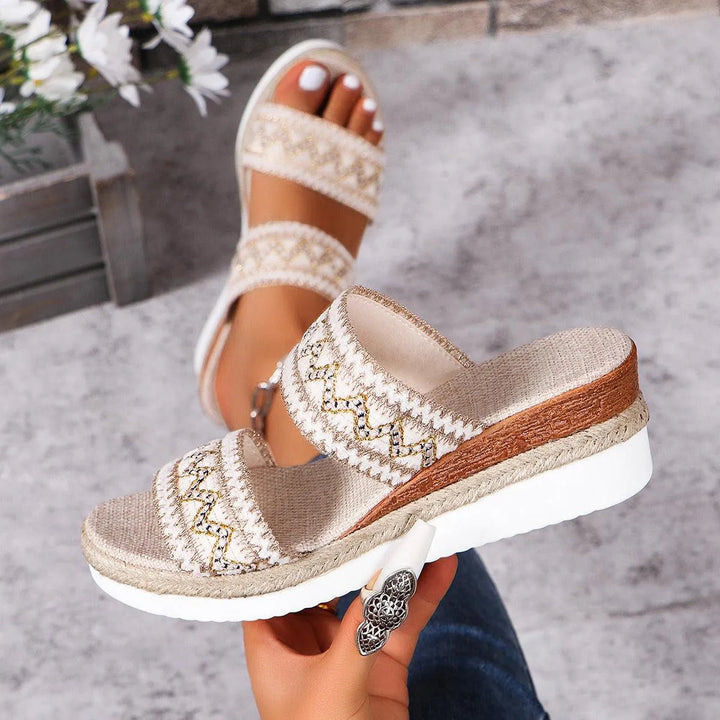 W&W Mode | Sommer-Sandalen mit Leinenboden