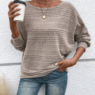 WW | Gestreifter Pullover Für Mühelosen Alltagsstil Für Frauen