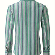 WW | Gestreiftes Baumwoll Leinen Herrenhemd für entspannte Looks