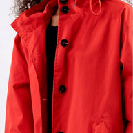 Wasserfeste Windjacke mit Kapuze in Übergröße Regenjacke