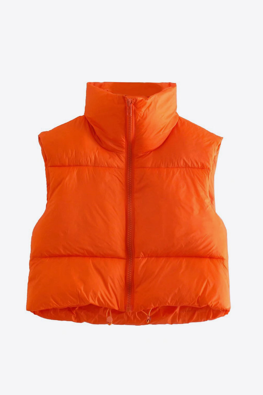 WW | Zip-Up Drawstring Puffer Weste