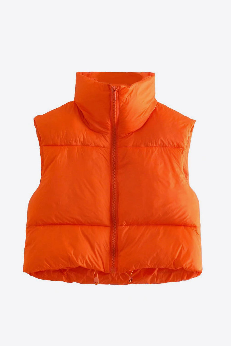 WW | Zip-Up Drawstring Puffer Weste