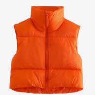WW | Zip-Up Drawstring Puffer Weste