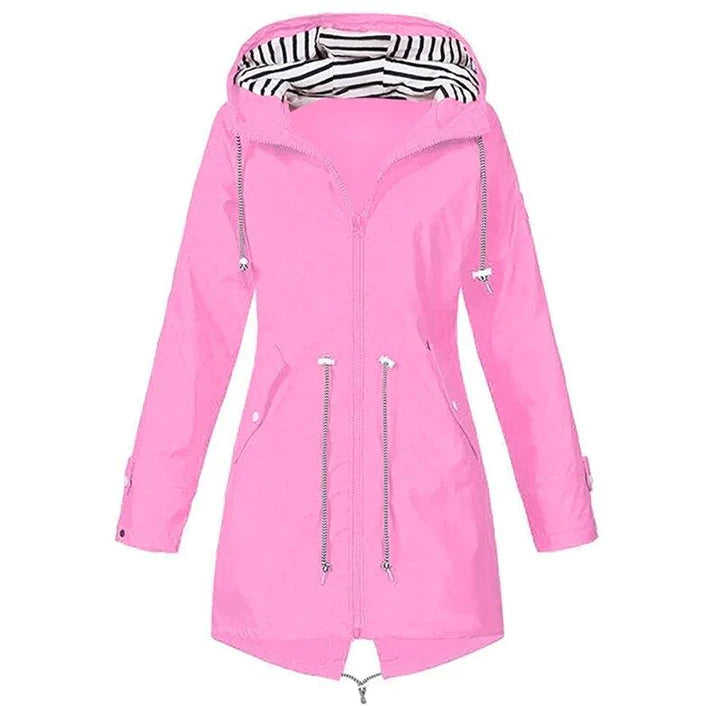 WW | Lange Regenjacke mit Außergewöhnlicher Eleganz