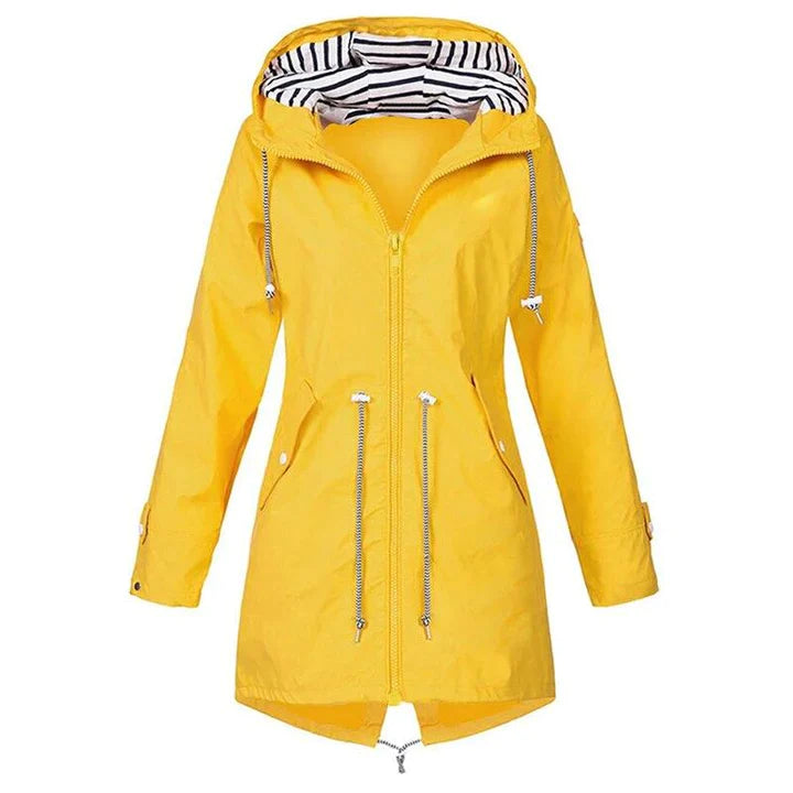 W&W Mode | Moderne lange Regenjacke für Damen