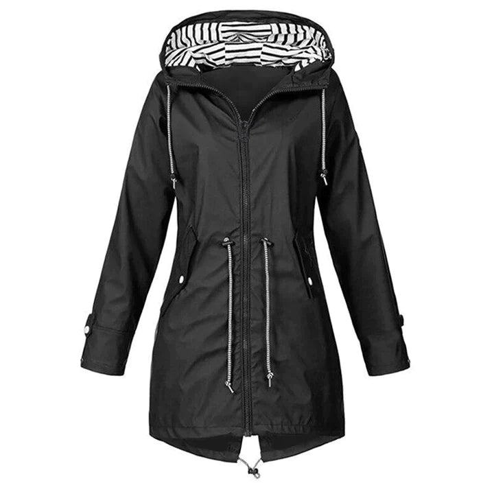 WW | Lange Regenjacke mit Außergewöhnlicher Eleganz