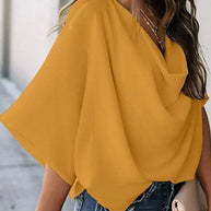 WW | Lässige Bluse mit V-Ausschnitt für Frauen