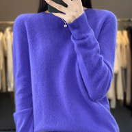 WW | Kaschmir Pullover Damen Runder Ausschnitt Weicher und Eleganter Strickpullover