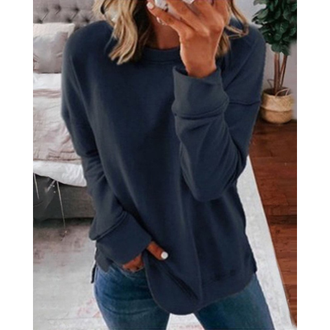 WW | Lässiger Plus Size Pullover Für Frauen