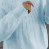 Flauschiger Kaschmirmischung gestrickter Pullover