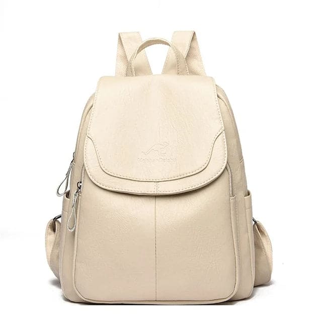 WW | Diebstahlsicherer Lederrucksack Für Stilvolle Frauen