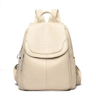 WW | Diebstahlsicherer Lederrucksack Für Stilvolle Frauen