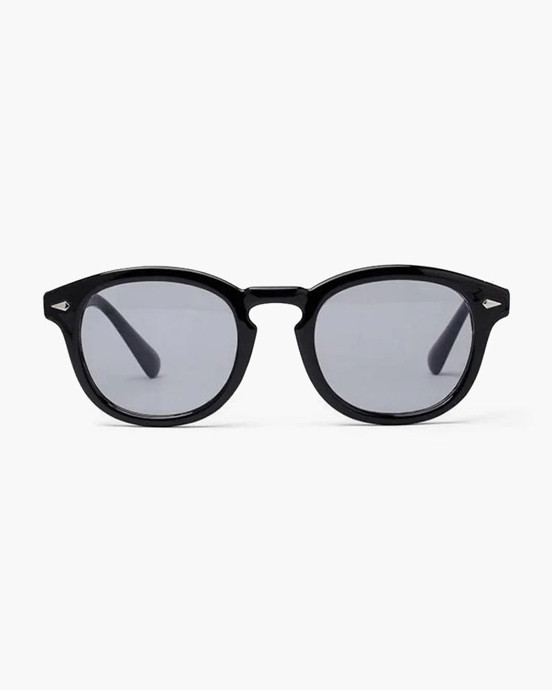 WW | Schwarzer Rahmen Runde Sonnenbrille Für Männer
