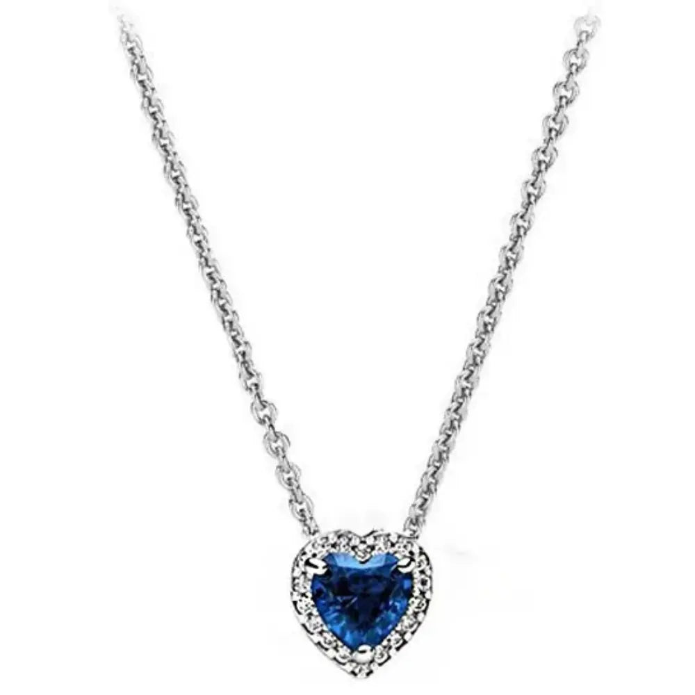 W&W Mode | Sterling Silber Augenverbländende Herzförmige Anhänger Kette Für Damen