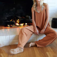 WW | Locker Weites Bein Ärmelloser Jumpsuit Für Damen