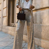 WW | Trendiges Design - High-Waist-Paillettenanzug