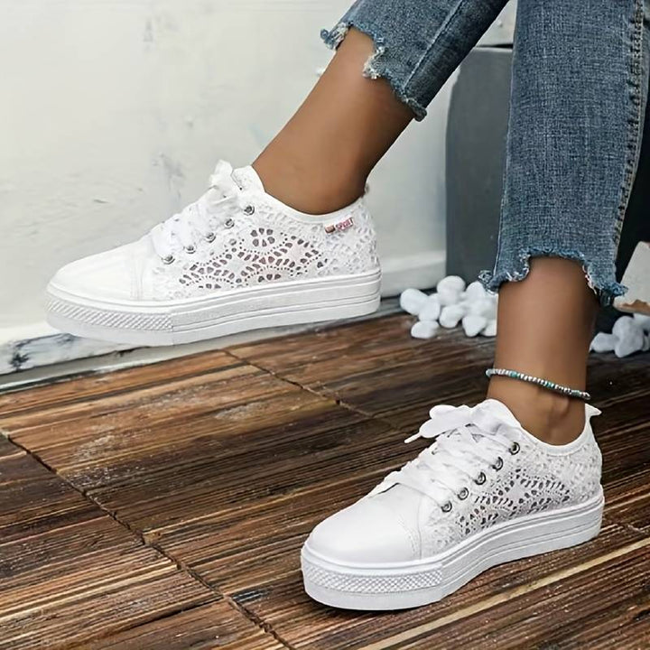 Damen Spitzensneaker mit atmungsaktivem Material und bequemer Passform