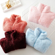 und flauschige Jacke mit Reißverschluss, Fleeceweste