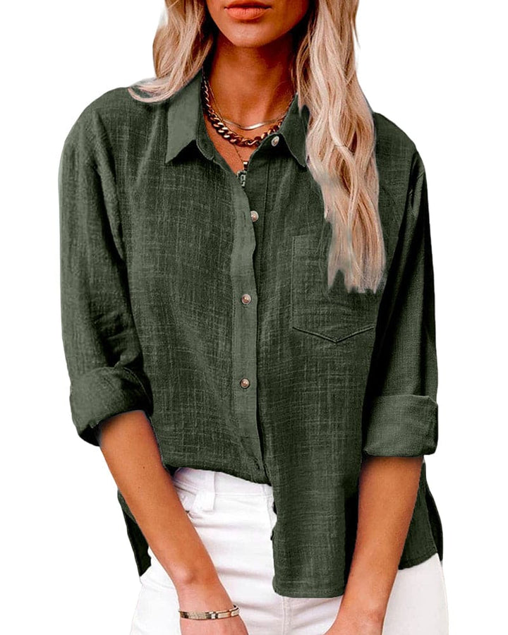 W&W Mode | Langärmliges Leinenhemd Für Damen
