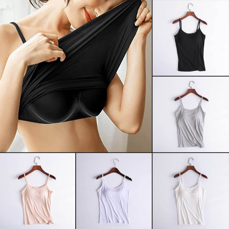WW | Damen Top Hemd Mit Eingebautem Bh Für Frauen